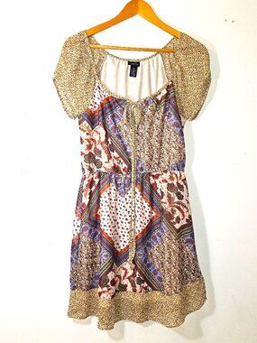 Rue 21 Boho Floral Mini Dress Medium